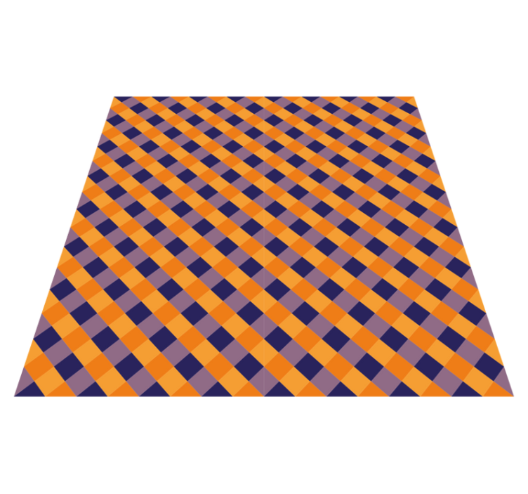 Diagonal Color Blocks stripes vinyl rug - TenStickers