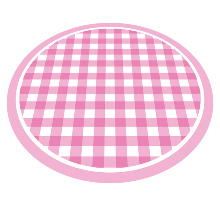 Pink Checkered Style vinyl rug - TenStickers