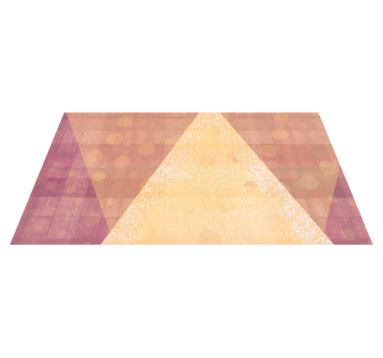 Triangular Color Scheme geometric vinyl rug - TenStickers