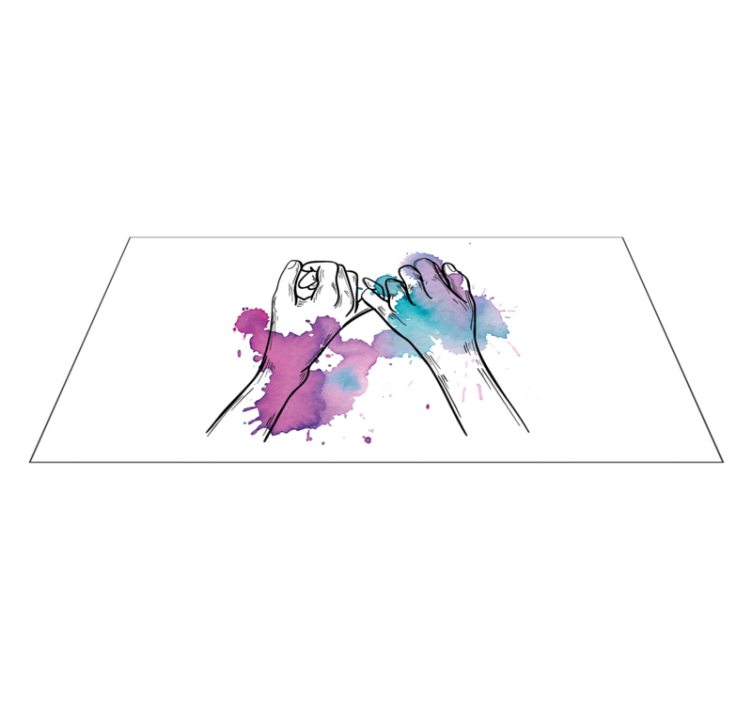 Colorful Hand Gesture teenager vinyl rug - TenStickers