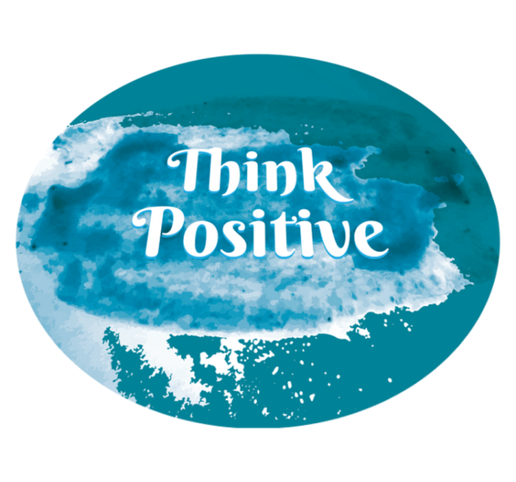 Think Positive Now custom vinyl rug - TenStickers