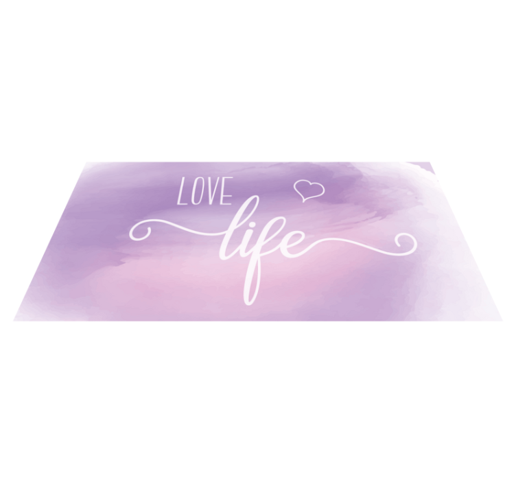 Love life custom vinyl rug - TenStickers