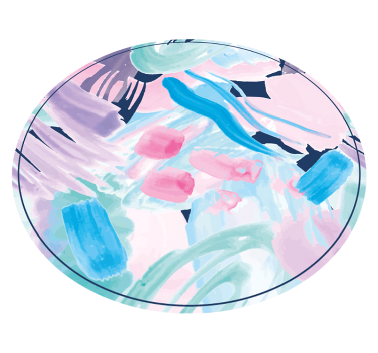 Colorful abstract art minimalist vinyl rug - TenStickers