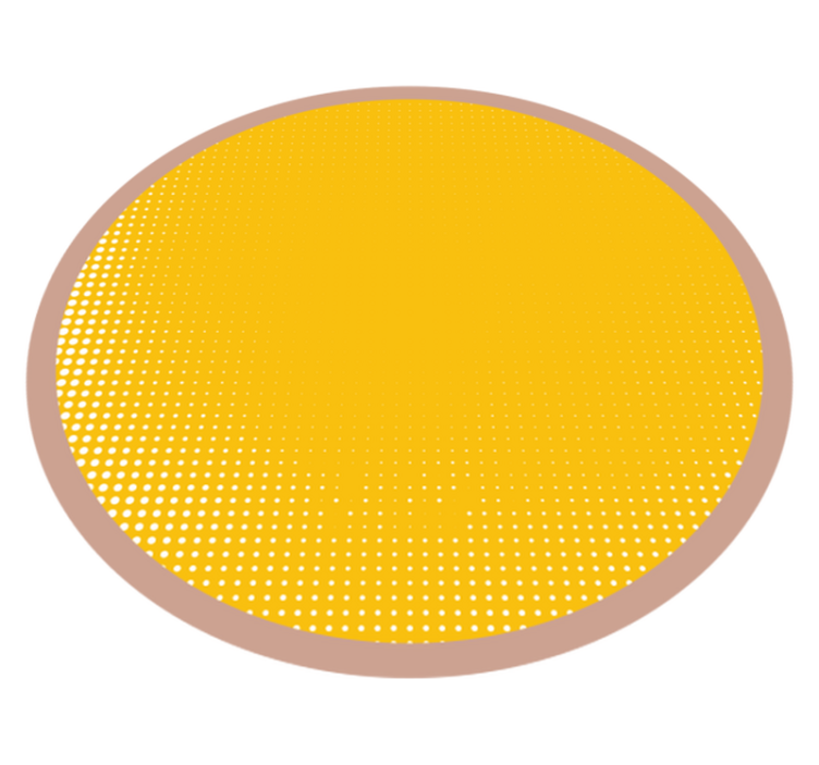 Sunny circular pattern yellow vinyl rug - TenStickers