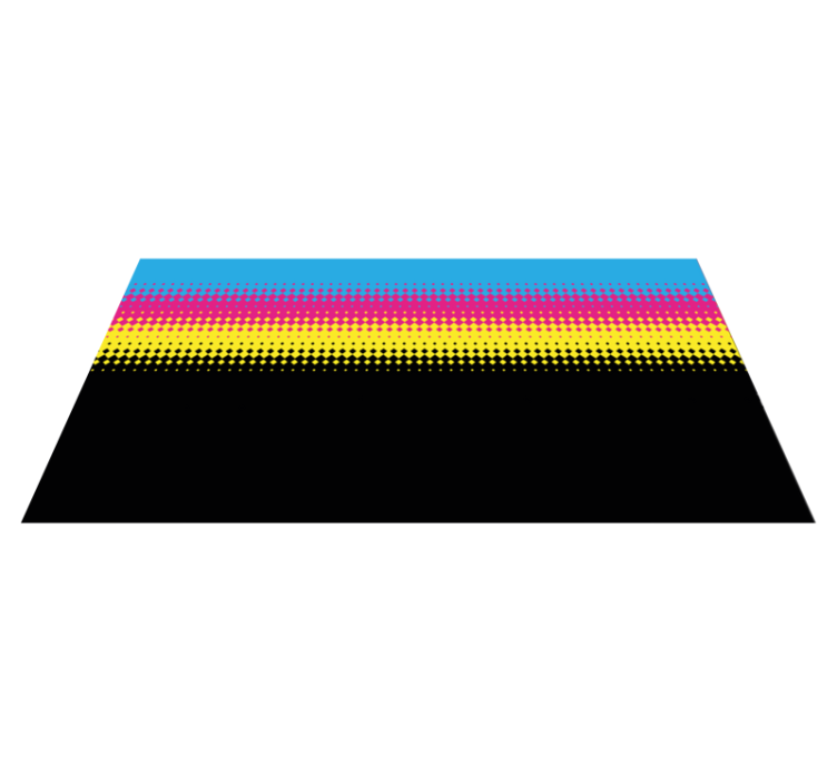 Colorful halftone pink and blue pattern rug - TenStickers