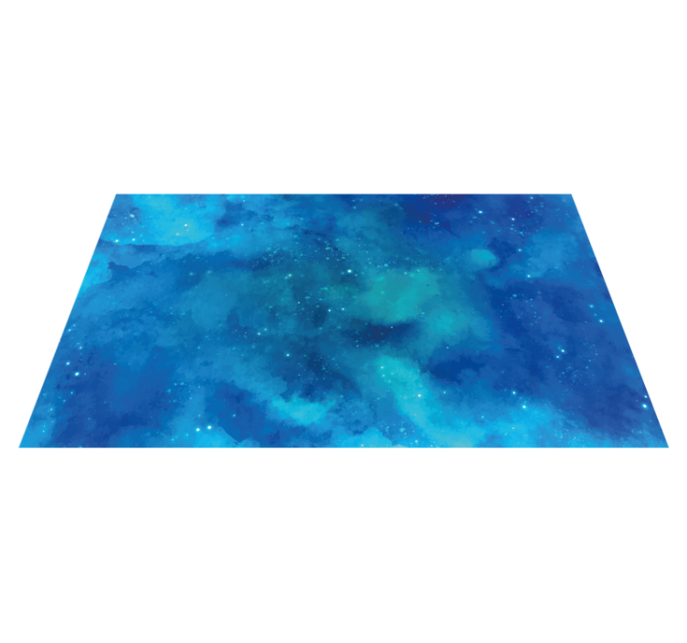 Fantastic blue and big galaxy modern rug - TenStickers