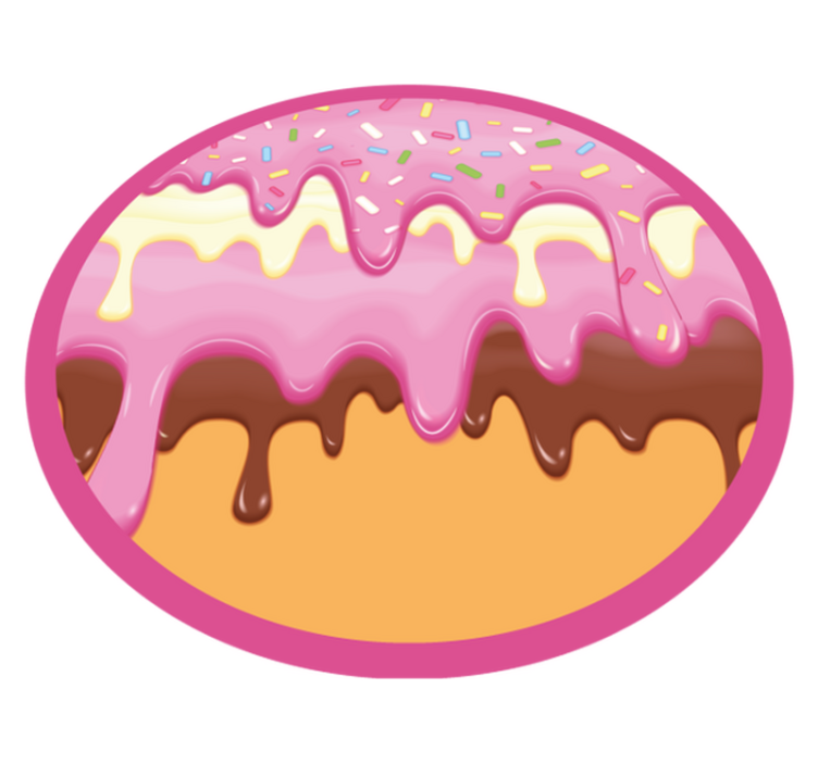 Colorful donut dripping glaze teen vinyl rug - TenStickers
