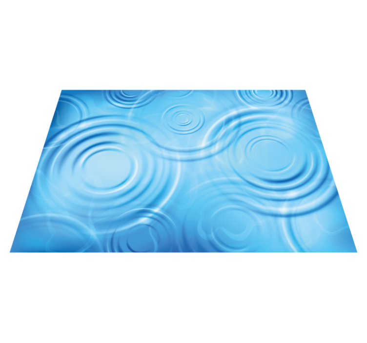 Rippling Water Effect bathroom vinyl rug - TenStickers