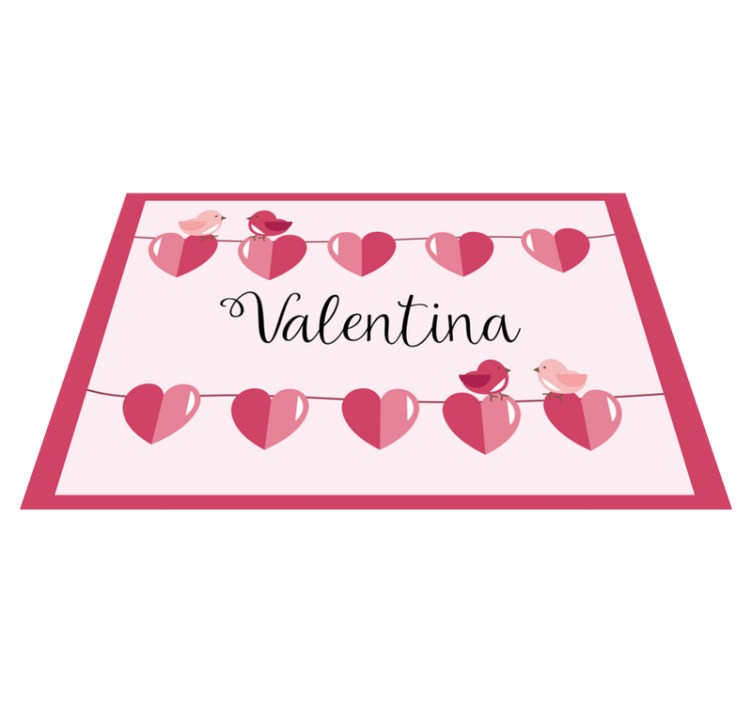Heart Design custom vinyl rug - TenStickers