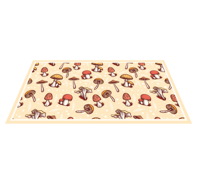 Original mushroom pattern kitchen floor tiles - TenStickers