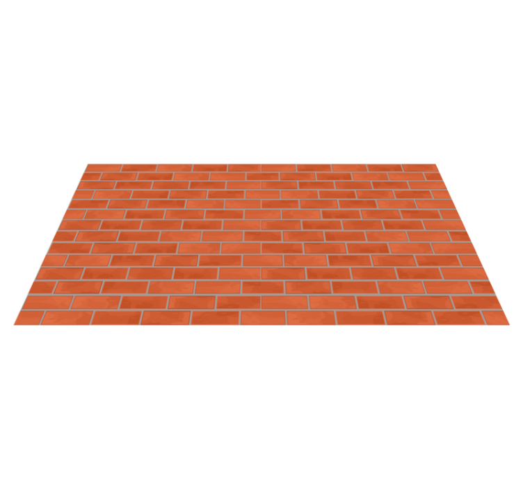 Red bricks pattern texture carpet - TenStickers