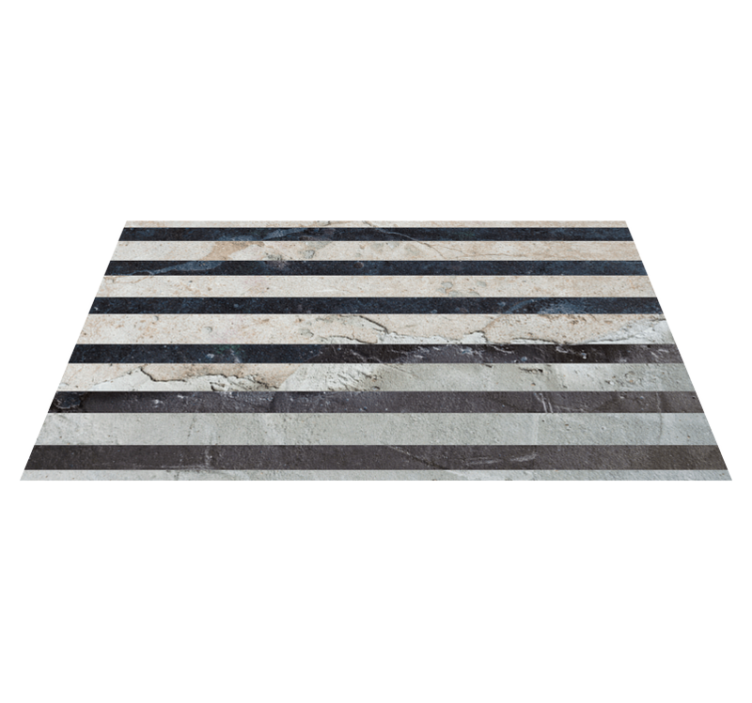 Stone effect vinyl rug with striped stone design - TenStickers