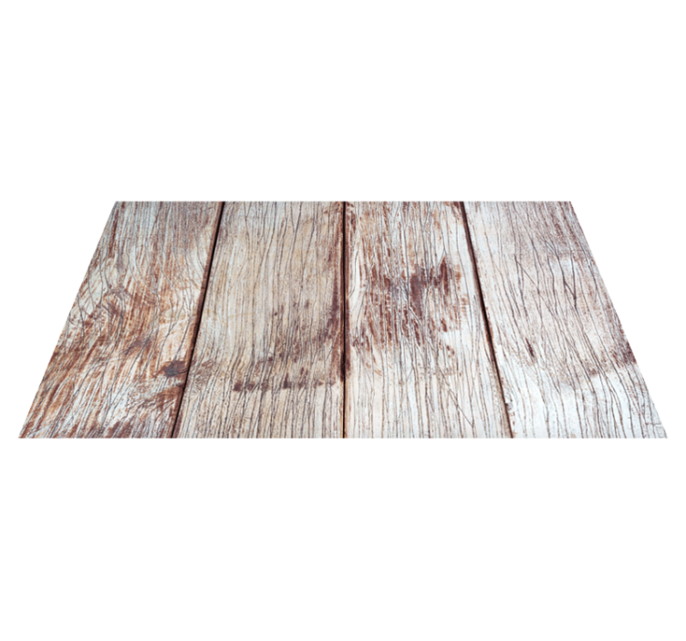 Weathered brown texture wood vinyl rug - TenStickers