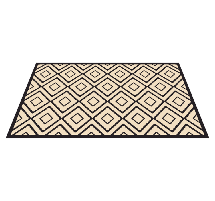 Diamond Patterned Shapes geometric vinyl rug - TenStickers