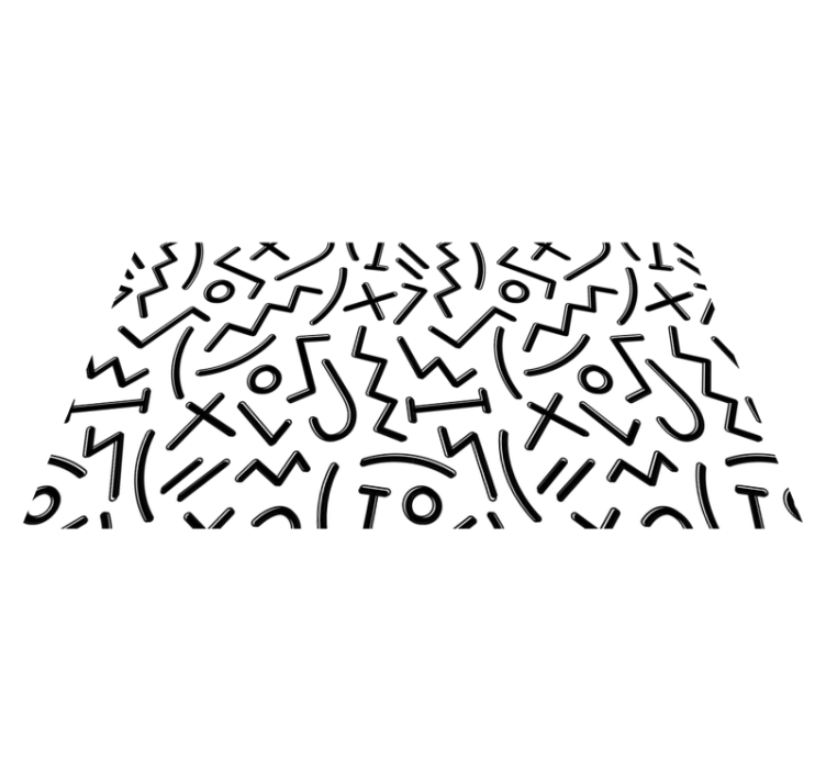 Dynamic Abstract Lines vinyl rug - TenStickers