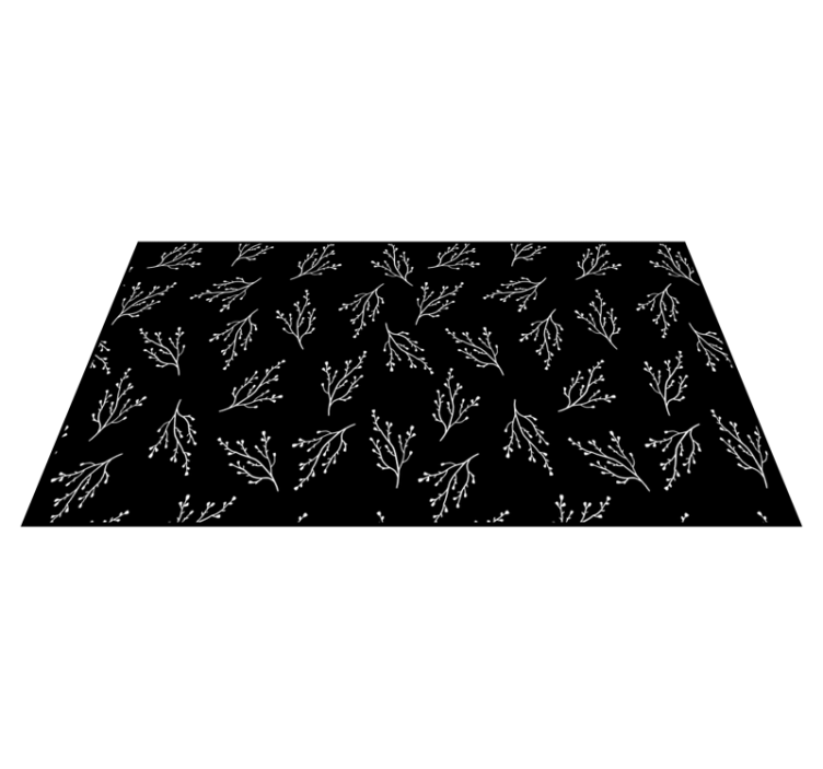 Delicate Branch Patterns nature vinyl rug - TenStickers