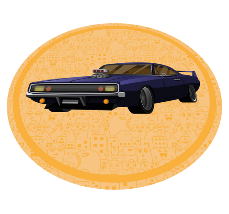 Classic Muscle Car teenager vinyl rug - TenStickers