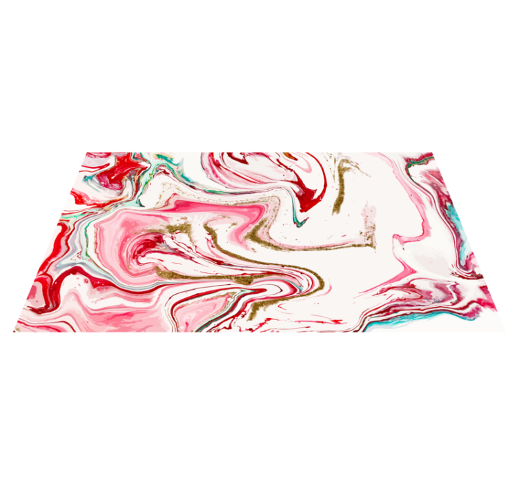 Swirling Pink Elegance modern vinyl rug - TenStickers