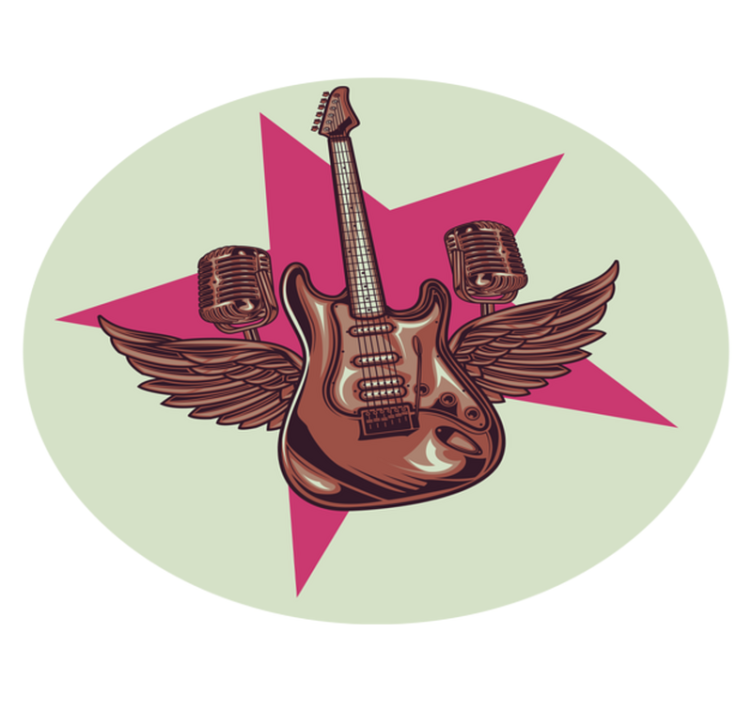 Rock star tribute teenager vinyl rug - TenStickers