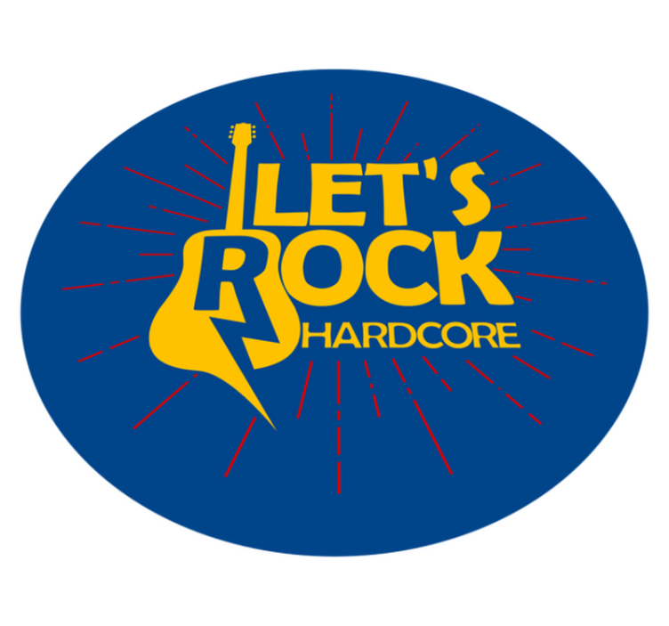 Electric Guitar Tribute circular vinyl rug - TenStickers