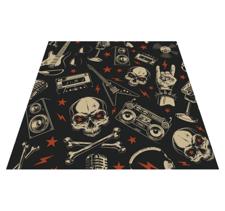 Rock Music Theme teenager vinyl rug - TenStickers