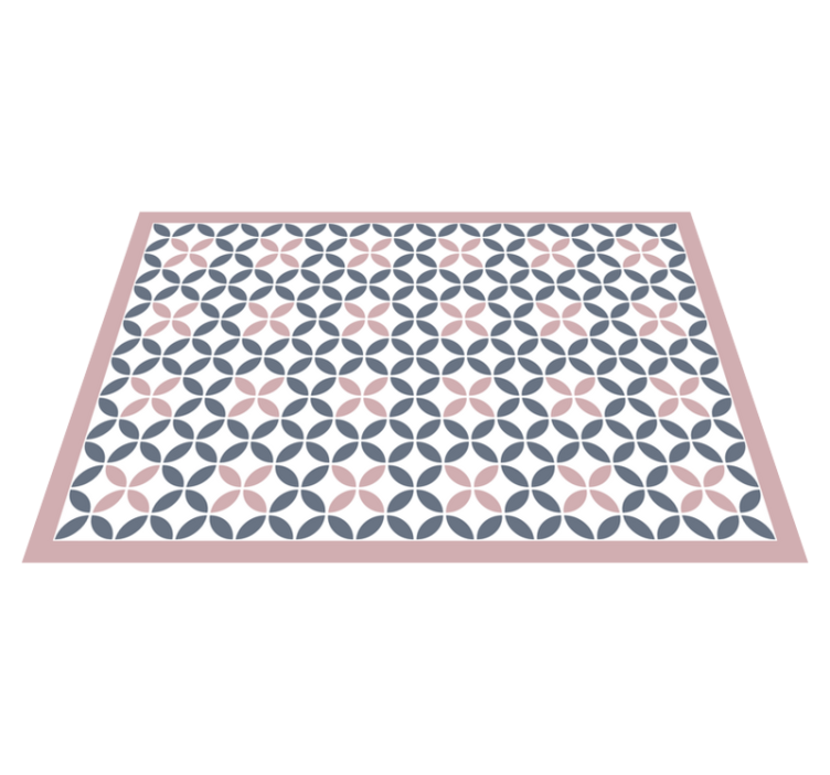Round beige and grey design mosaic vinyl rug - TenStickers