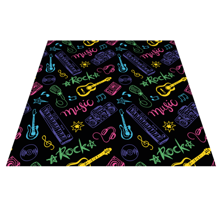 Colorful Music Theme vinyl rug - TenStickers