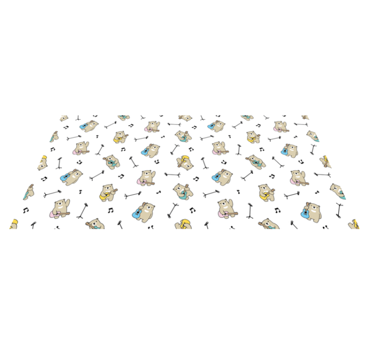 Musical Bears Theme nursery vinyl rug - TenStickers