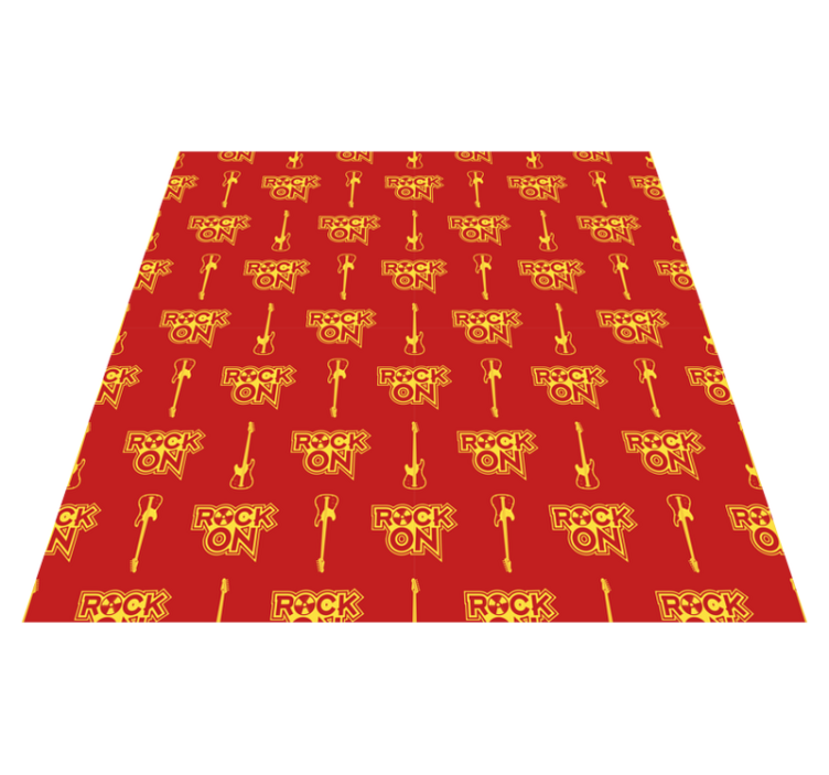 Rock On Pattern teenager vinyl rug - TenStickers