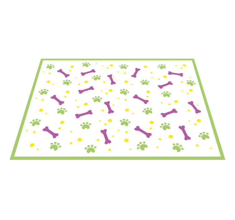 Vinyl rug paw print playtime - TenStickers