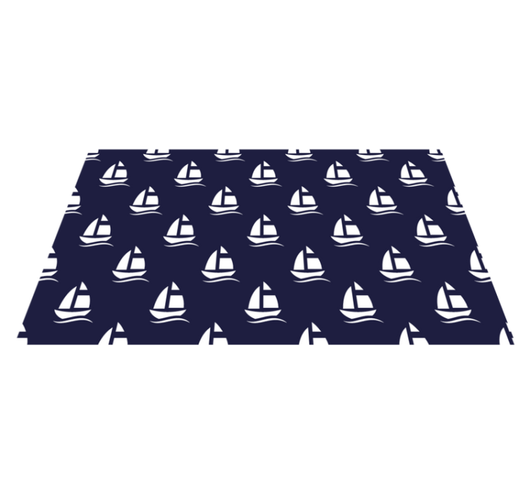 Sailboat Pattern vinyl rug - TenStickers