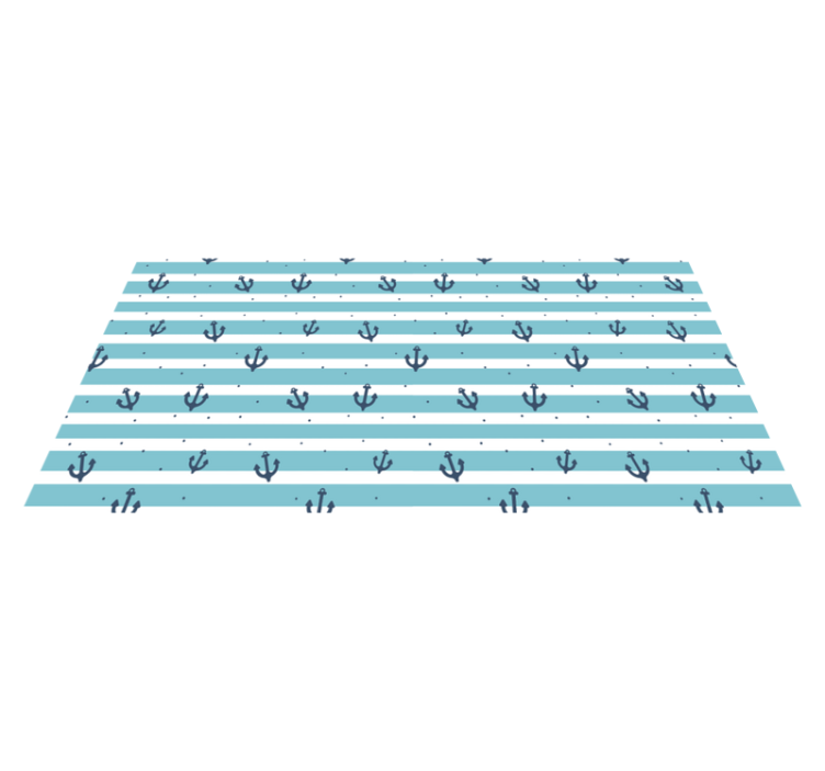 Vinyl rug with maritime anchor pattern - TenStickers