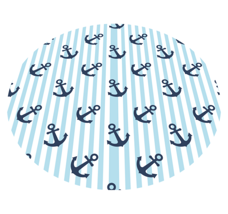 Vinyl rug nautical anchor design - TenStickers