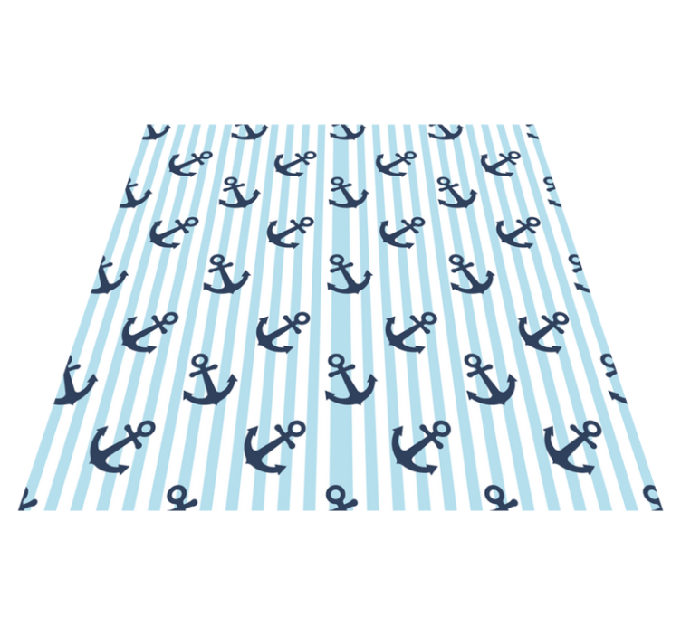 Navy blue vertical stripes pattern floor tiles - TenStickers