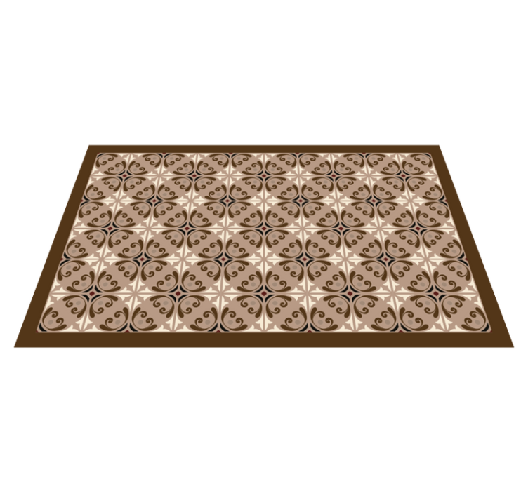 Brown vintage spanish bathroom flooring - TenStickers