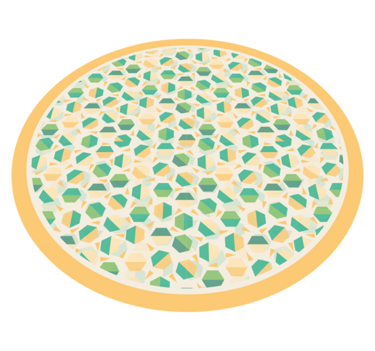 Colorful hexagon tile pattern bathroom flooring - TenStickers