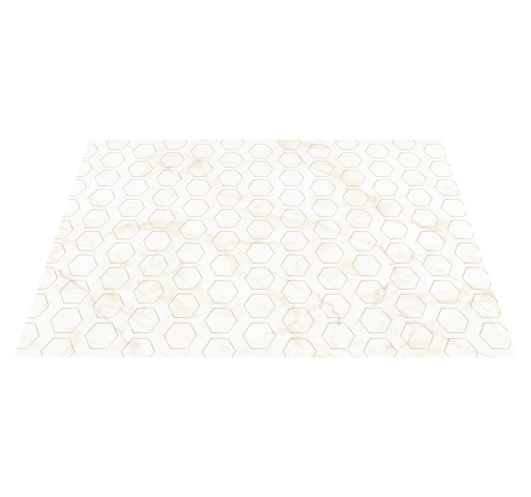 Hexagonal tile pattern marble bathroom flooring - TenStickers