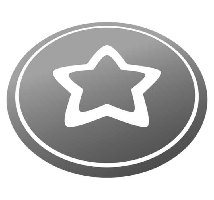 Stylish grey design star vinyl rug - TenStickers