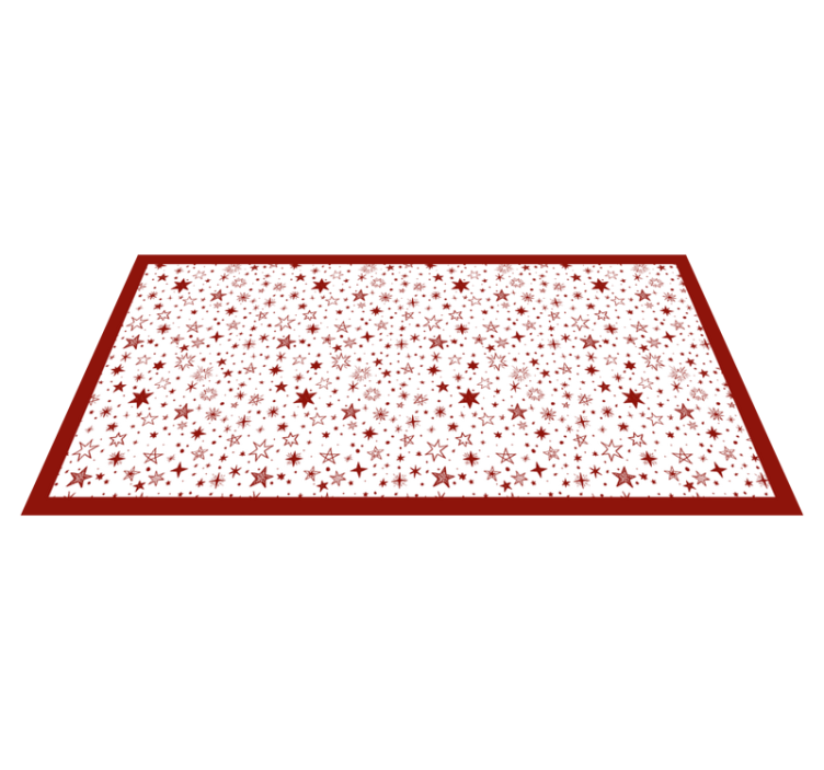 Red watercolour star rectangular rug - TenStickers