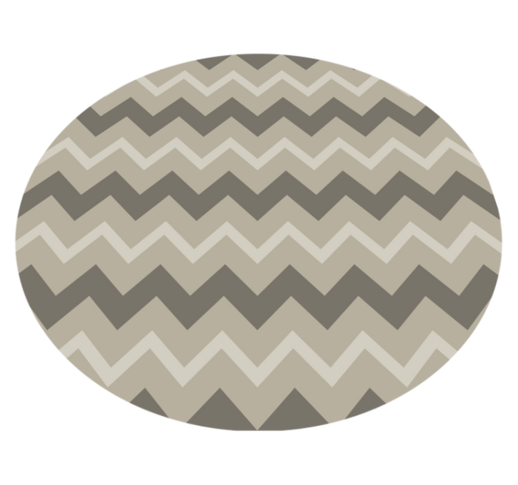 Chevron Pattern Circles stripes vinyl rug - TenStickers