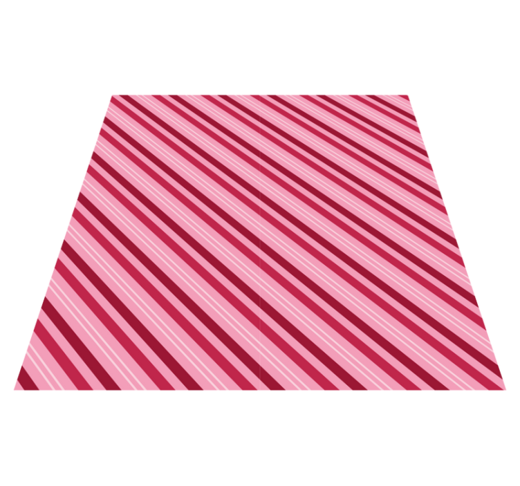 Pink stripe pattern stripes vinyl rug - TenStickers