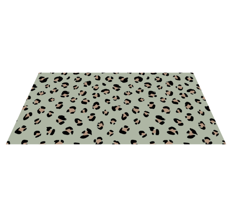 Watercolor leopard print vinyl rug - TenStickers