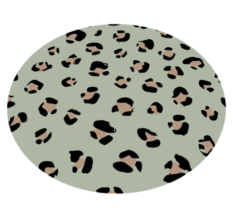 Watercolor leopard print pattern circular rug - TenStickers