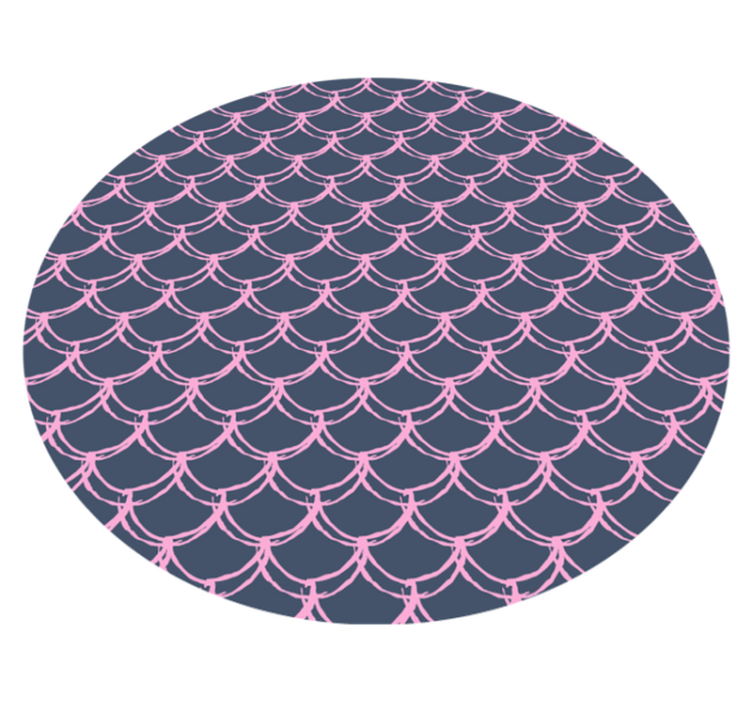 Mermaid tile pattern circular rug - TenStickers
