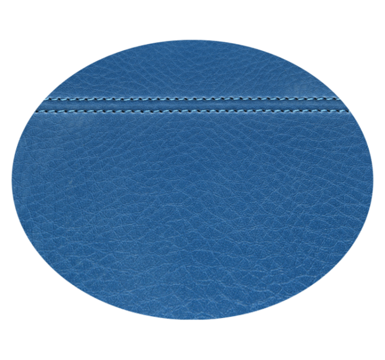 Textured vinyl rug in leather blue effect - TenStickers