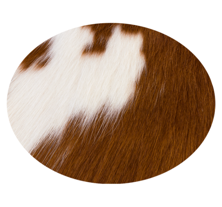 Animal print vinyl rug cowhide design - TenStickers