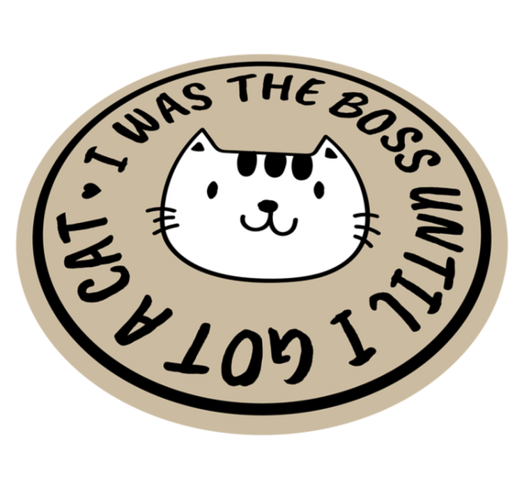 I was a boss funny quote custom rug - TenStickers
