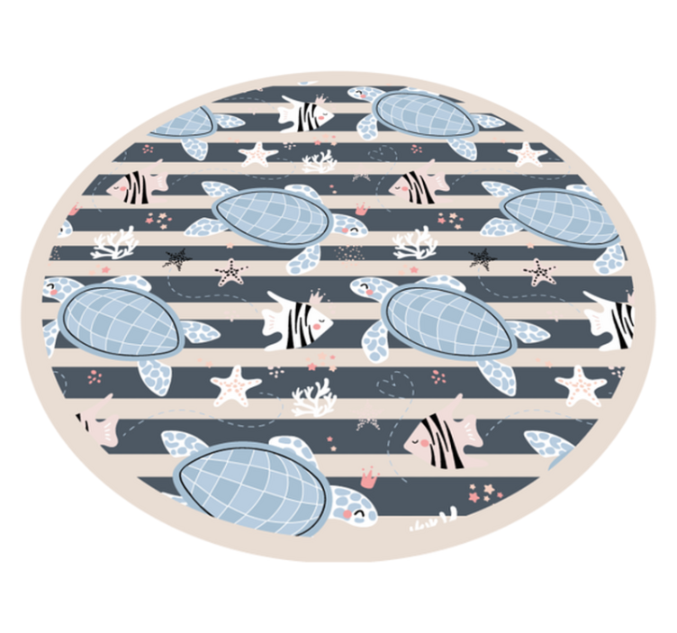 Underwater turtles animal vinyl rug - TenStickers