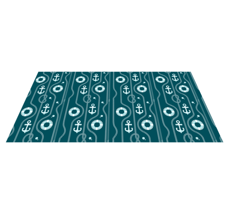 Nautical robe and anchor rectangular rug - TenStickers
