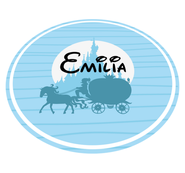 Castle  carriage and a horse personalised mat - TenStickers